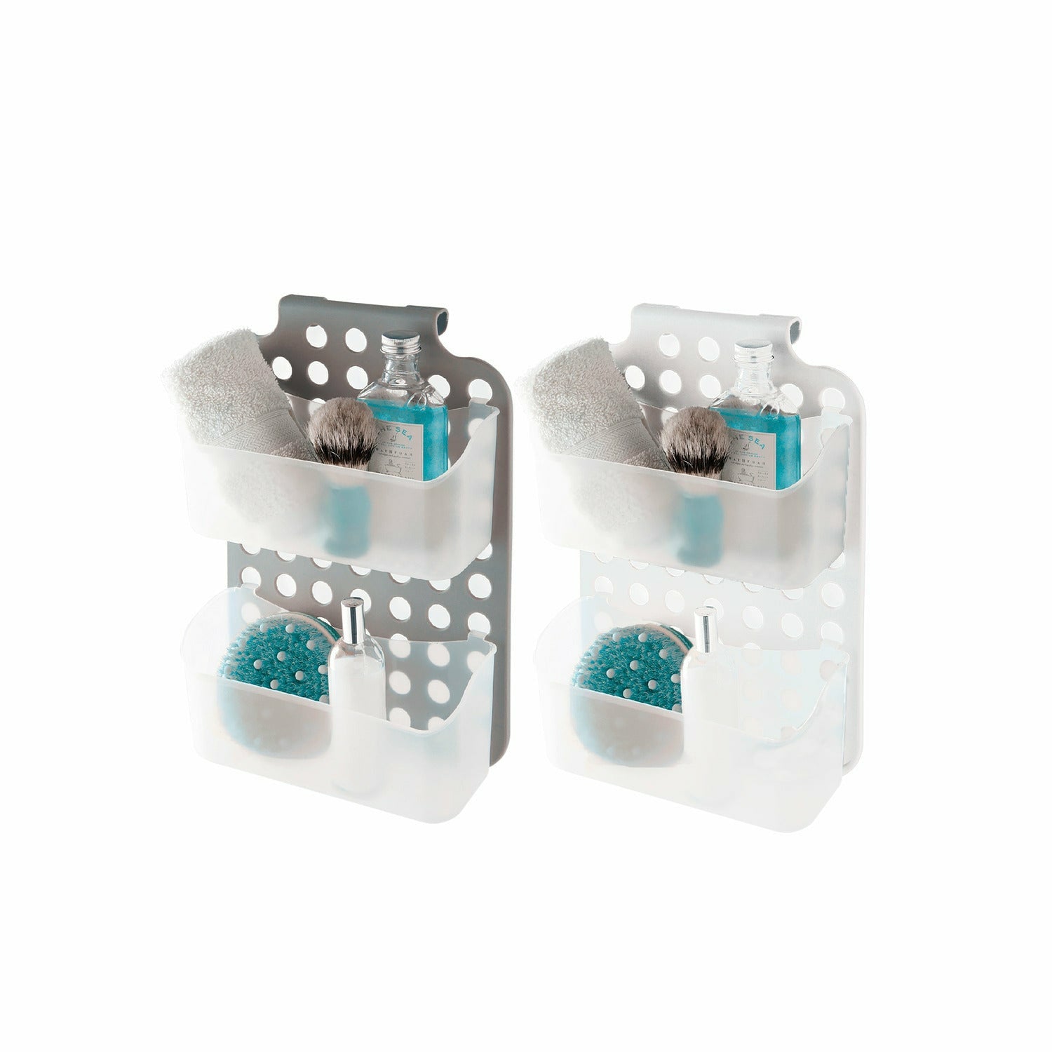 VESTIAMO CASA - Mensola 2 Ripiani in polipropilene Linea Restora - h35,5x25x9 cm